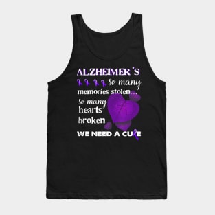 SO MANY MEMORIES STOLEN LEAVES ALZHEIMER AWARENESS Gift Tank Top